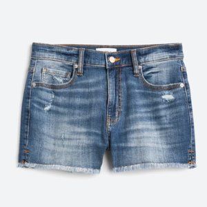 Pistola High Rise Fray Hem Distressed Denim Short
